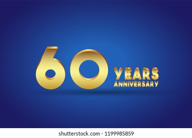 60th Anniversary numbers. background for anniversary