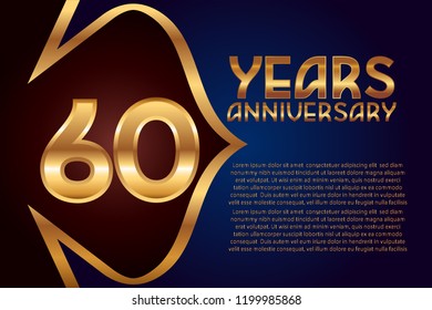 60th Anniversary numbers. background for anniversary