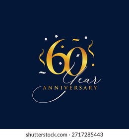 Plantilla de diseño premium del 60 aniversario