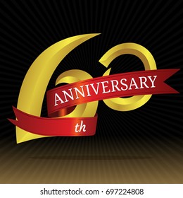 60th anniversary vector symbol.