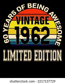 60th Birthday Vintage Legends Born In August 1962 60 Years Old Retro Birthday Ideas for Men Women