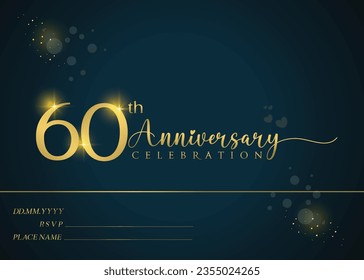 60th year anniversary celebration. Anniversary logo