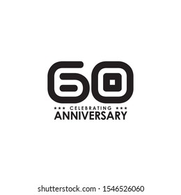 60th year celebrating anniversary emblem logo svg