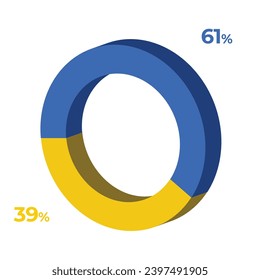 61 39 3d 3d ejemplos de gráfico circular de donut eps vector