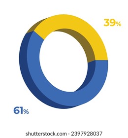 61 39 3d 3d ejemplos de gráfico circular de donut eps vector