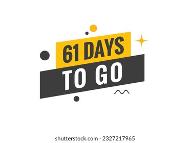 61 days to go countdown template. 61 day Countdown left days banner design