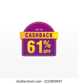61 discount, Sales Vector badges for Labels, , Stickers, Banners, Tags, Web Stickers, New offer. Discount origami sign banner