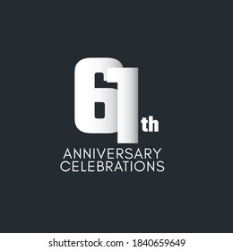 61 Jubiläumsfeier - Vektor Template Design Illustration