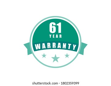 61 Year Warranty image vectors
