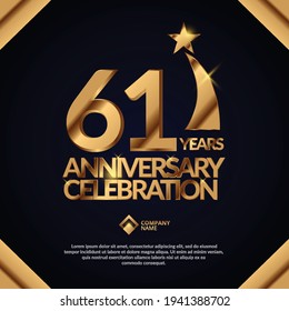 61 years anniversary celebration logo