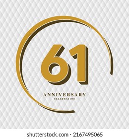 61-jährige Jubiläumsfeier Vector Template Design Illustration