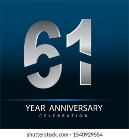 61 years silver anniversary logo celebration