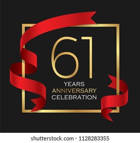 61st years anniversary celebration background