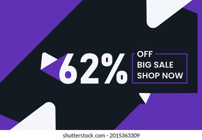 62% off banner, Discount offer, Big Sale Banner Add, Special Offer