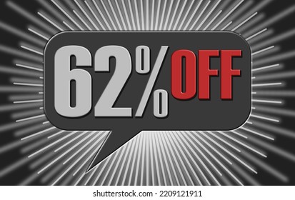 62 percent promotion banner tag