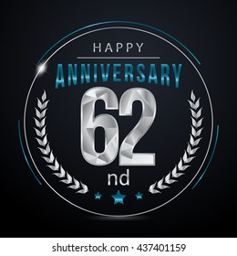 62 Silver-Jubiläum-Logo, Low-Poly-Designnummer