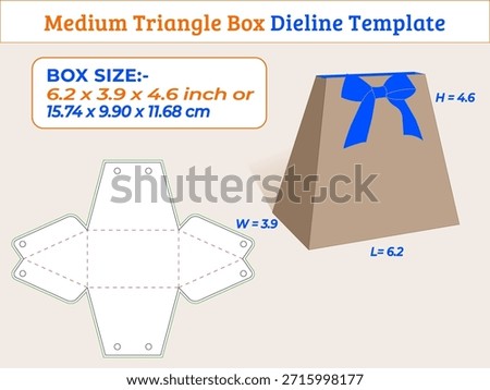 6.2 x 3.9 x 4.6 Inch Medium Triangle Box