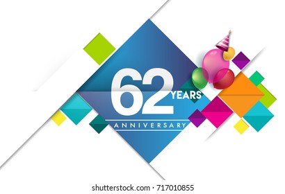 2nd Years Anniversary Logo Vector Design Stock Vector (royalty Free 