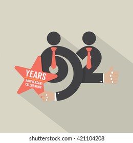 62nd Years Anniversary Typography Design Vector Illustration