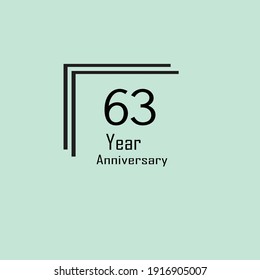 63 Anniversary Modern Stamp Seal for Birthday Wedding Party