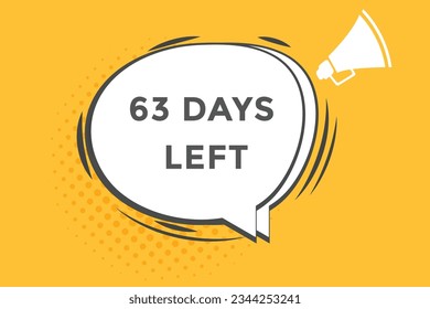 63 days, left countdown to go one time template,63  day countdown left banner label button  
