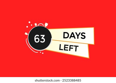 63 days left, icon, stile, timer, countdown, clock, time,  background, template, 63 days left countdown, sticker, left banner, business, sale, label button
