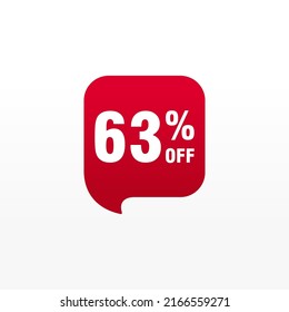 63 descuento, distintivos de vectores de venta para etiquetas, , pegatinas, banners, etiquetas, etiquetas, etiquetas web, nueva oferta. Banner de signo de origami de descuento