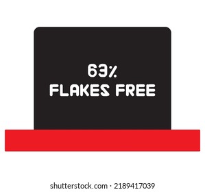 63% Flakes Free sign tag warning banner vector art illustration Isolated on White Background in various color