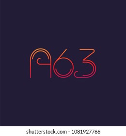 A 63 Letter and Number logo icon vector template. 

