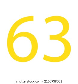 63 NUMMER EINFACHE CLIP ART VEKTORGRAFIK