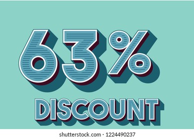 63% off discount promotion sale,  sale promo marketing.