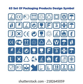 63 Símbolo de diseño de conjunto de productos de embalaje 