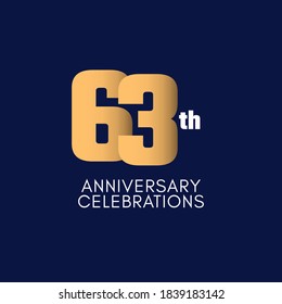 63 Th Anniversary Celebration Vector Template Design Illustration