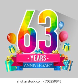 55 Years Anniversary Celebration Design Gift Stock Vector (Royalty Free ...