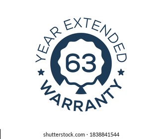 63 Years Warranty images, 63 Year Extended Warranty logos
