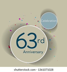 63rd anniversary logo with the classic stage, gives a simple feel but looks elegant, this design is suitable for greeting cards or invitation cards