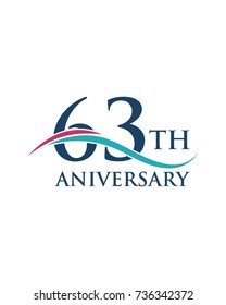 63Th anniversary, logo, icon, vector