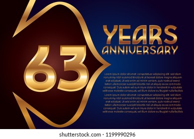 63th Anniversary numbers. background for anniversary