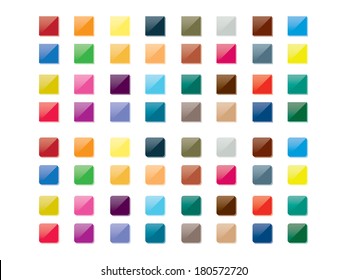 64 Blank Web Button Set.