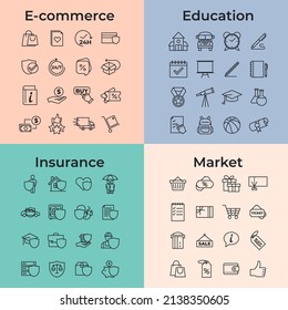 64 icon set symbol template for graphic and web design collection logo vector illustration