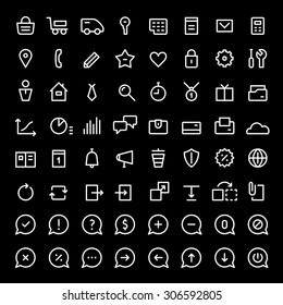 64 mini icons for web services and online shops