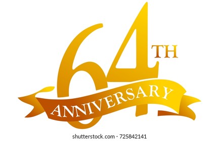 64 Ribbon Anniversary 