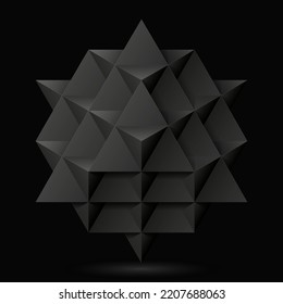 64 tetrahedrons grid, sacred geometry svg
