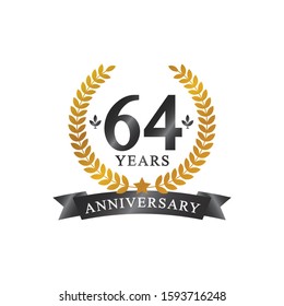 64 years anniversary elegant design