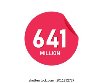641 million texts on the white background