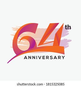 Diseño vectorial del logo 64º aniversario