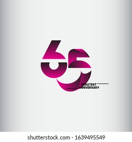 65 anniversary celebration vector concept template design illustration