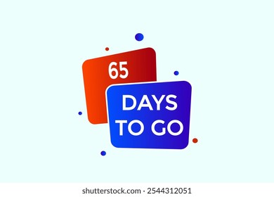 Noch 65 Tage, Symbol, Stil, Timer, Countdown, Uhr, Zeit, Hintergrund, Vorlage, 65 Tage vor dem Start, Countdown, Aufkleber, Linkes Banner, Geschäft, Verkauf, Label-Button
