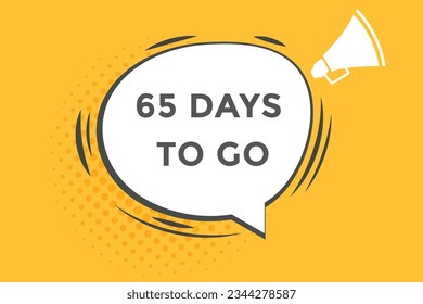 65 days, left countdown to go one time template,65  day countdown left banner label button  
