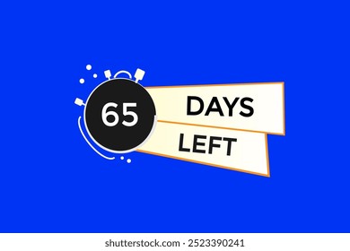 65 days left, icon, stile, timer, countdown, clock, time,  background, template, 65 days left countdown, sticker, left banner, business, sale, label button
